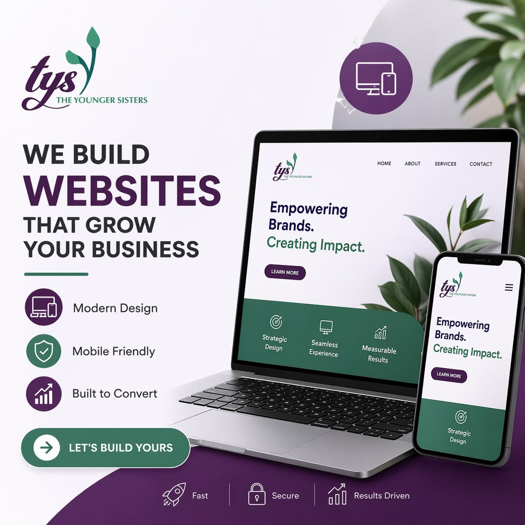 Your website = your first impression. Make it count.

✨ Modern design
📱 Mobile-friendly
🚀 Built to convert

Ready to level up your online presence?
DM us to get started.

#WebDesign #SmallBusiness #EntrepreneurLife #DigitalMarketing #WebsiteUpgrade